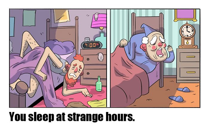 These similarities between college students and old people will definitely make you laugh
