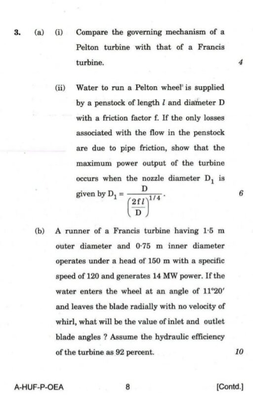 UPSC Question Paper Mechanical Engineering 2016 Paper 1