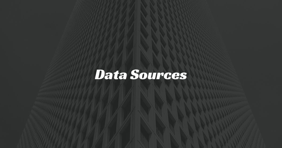 Sources Of Data