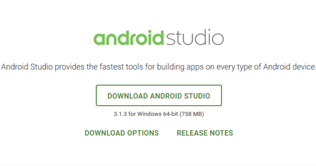 Setting up android studio step1 