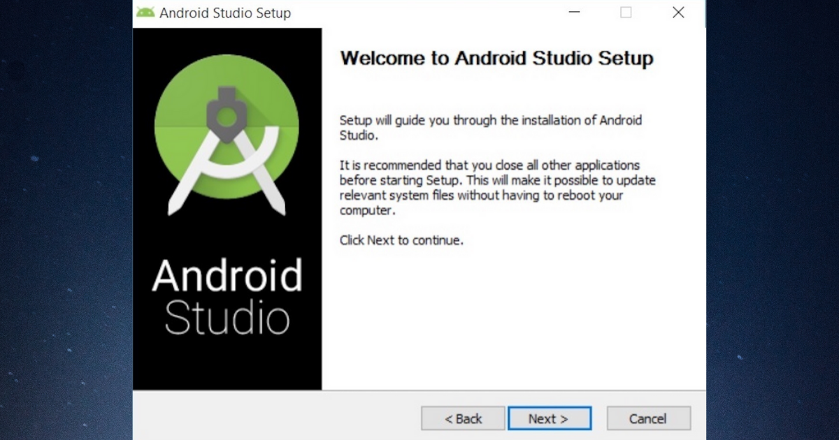Setting up android studio step2