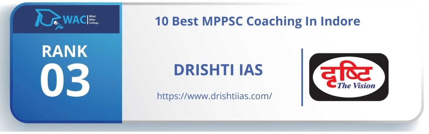 Rank 3: Drishti IAS | MPPSC Coaching in Indore