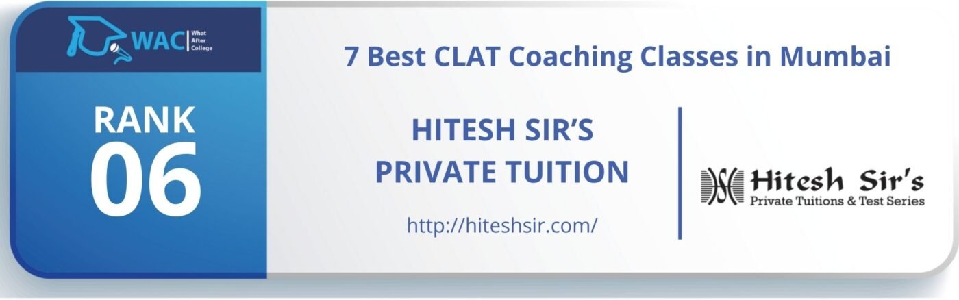 Rank 6: Hitesh Sir’s Private Tuition