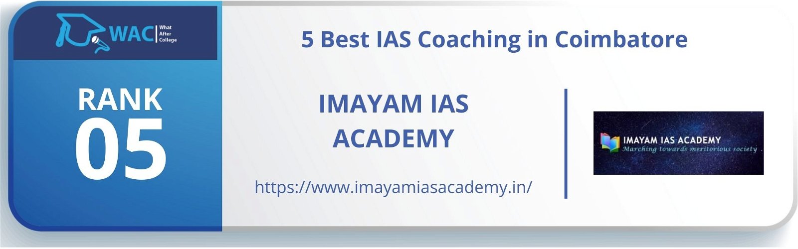 5 Best IAS Coaching in Coimbatore Rank 5: Imayam IAS Academy in Coimbatore