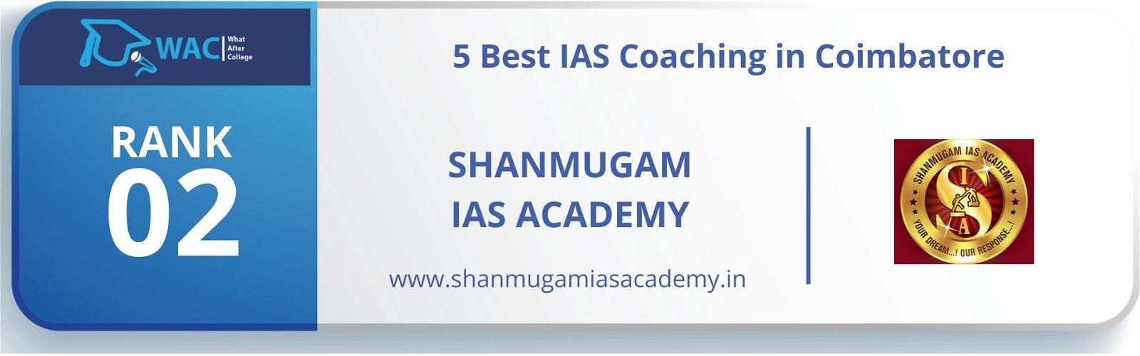 5 Best IAS Coaching in Coimbatore Rank 2: Shanmugam IAS Academy