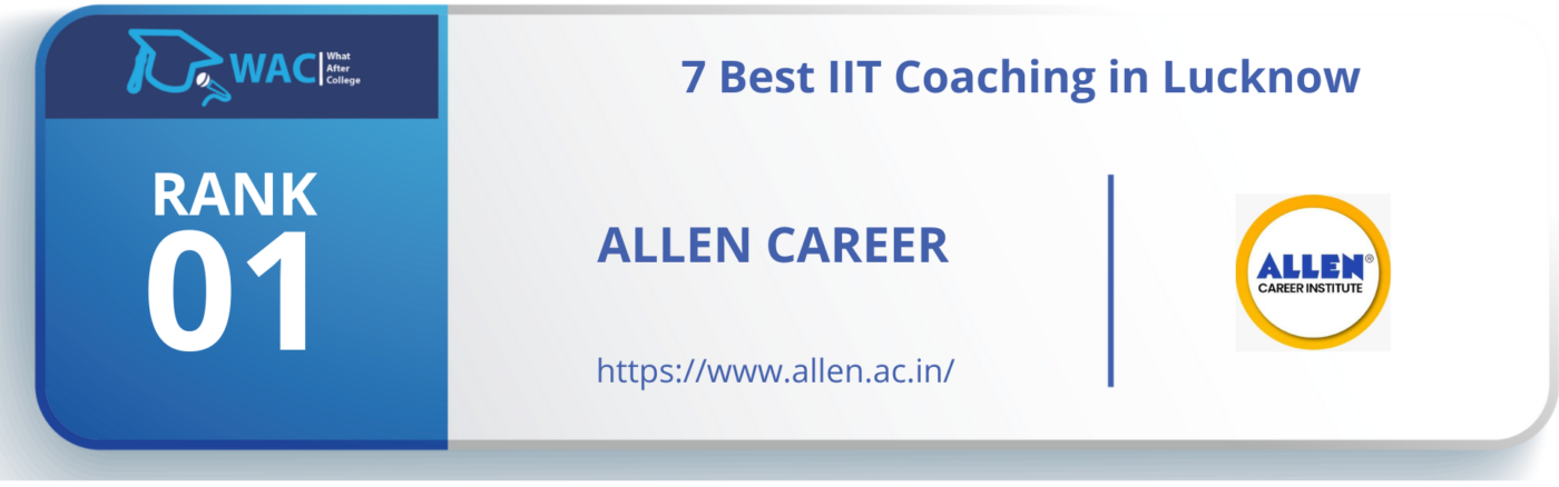 Rank 1:  IIT coaching in Lucknow