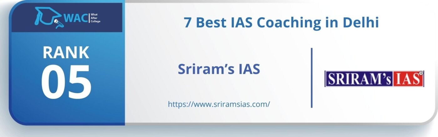 Rank 5: SRIRAM'S | best ias coaching in delhi