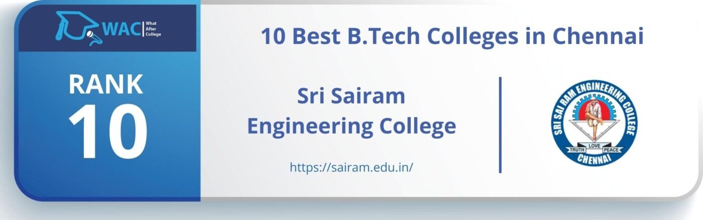 Rank: 10 Sri Sairam Engineering College, Chennai