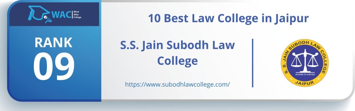 Rank: 9 S.S. Jain Subodh Law College