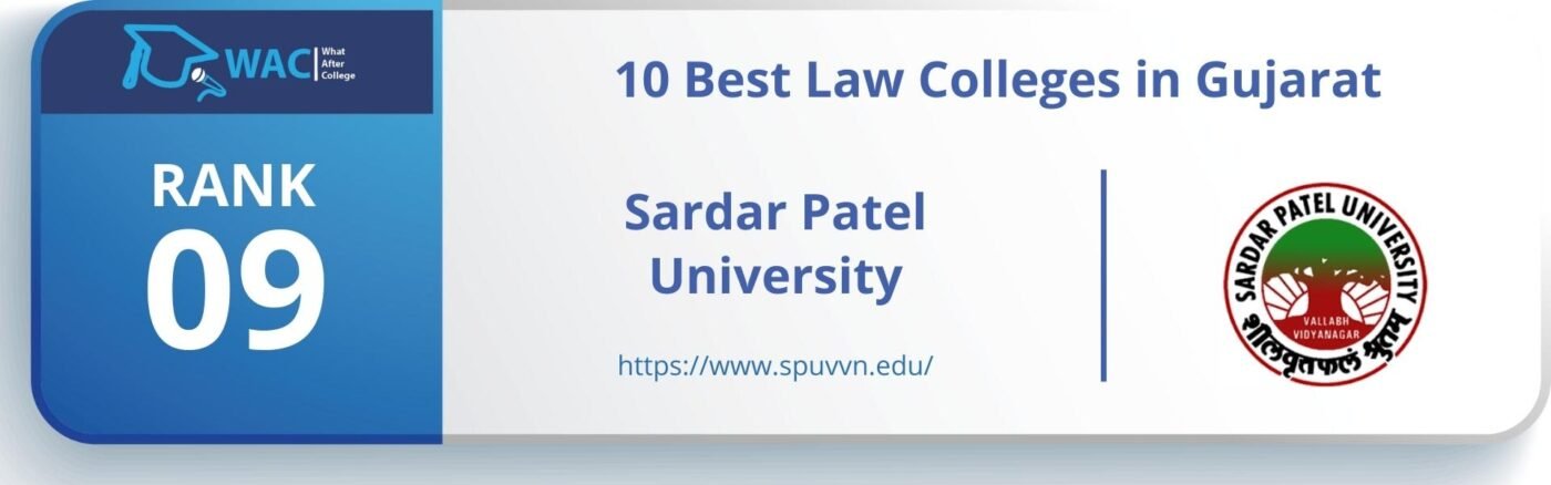 Rank: 9 Sardar Patel University (SPU), Gujarat