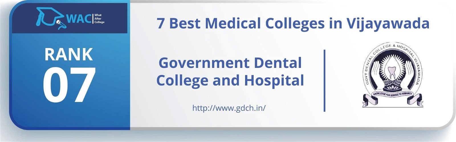 Rank: 7 Government Dental College and Hospital