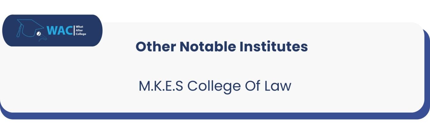 Rank 3 M.K.E.S College Of Law, 