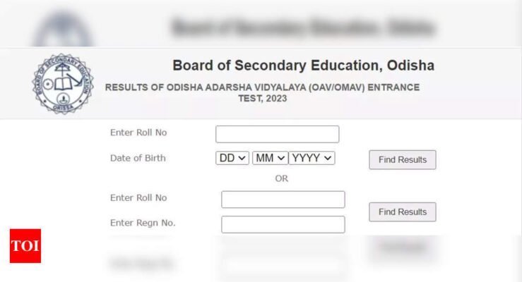 Odisha OAVS Result 2023: Odisha OAVS Result 2023 declared on oav.edu.in, entrance exam result link here